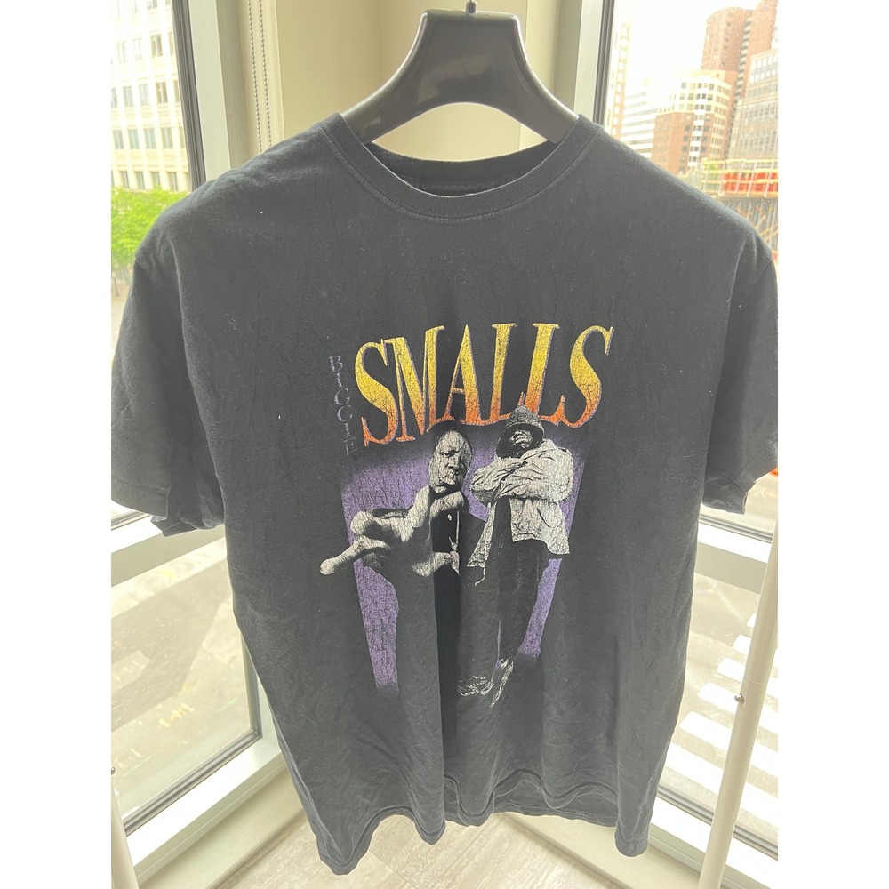 Biggie Smalls Notorious BIG Graphic T-Shirt Black Unisex Hip Hop Tee Large